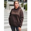 oversize těhotenská mikina hnědá chocolate kojicí