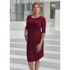 společenské těhotenské šaty barva red wine 3v1