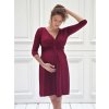 těhotenské šaty bordó elegantní