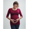 bambusove tehotenske a kojici tricko barva red wine