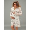 těhotenské šaty šifonové bílé květinové