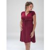 elegantní těhotenské šaty s uzlem red wine