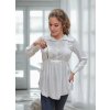 elegantní kojicí košile bílá dlouhý rukáv lara