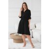 těhotenské a kojicí šaty černé košilové