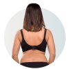 Kojící podprsenka Push Up s Gel kosticemi černá zapínání
