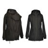 softshellová nosící parka černá