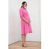 Košilové těhotenské šaty sytě růžové Elina