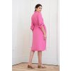 Košilové těhotenské šaty sytě růžové