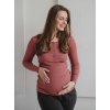 těhotenské a kojicí tričko tummy dusty cedar dlouhý rukáv