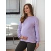 těhotenská mikina 3v1 světle fialová