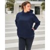 Teplá těhotenská mikina tmavě modrá kojicí