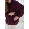 Kojicí mikina vínová fialová oversize
