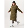 zimní těhotenský kabát dlouhý olivový 3v1