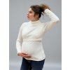 těhotenský svetr 3v1 bílý ecru