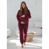 zateplené těhotenské tepláky burgundy