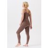 Bezešvé těhotenské legíny tmavě hnědé Deep Taupe pohled zezadu