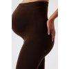 Těhotenské legíny bezešvé tmavě hnědé detail