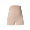těhotenské legíny krátké světle béžové detail