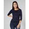 těhotenské a kojicí tričko tmavě modré s puntíky