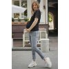těhotenské džíny šedé skinny