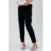 Společenské těhotenské kalhoty černé bavlněné