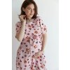 Těhotenské a kojicí šaty růžové květinové