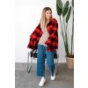 těhotenská košile červená kostkovaná 2v1