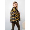 kostkovaná těhotenská košile žlutá teplá