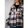 teplá oversize těhotenská košile kostkovaná
