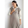 svetrové těhotenské šaty s límečkem