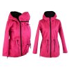 softshellová nosicí parka růžová žíhaná