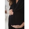 Elegantní těhotenské šaty Loop černé detail uzel
