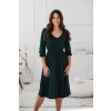 Těhotenské a kojicí šaty tmavě zelené 3v1