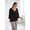 Elegantní těhotenská a kojicí halenka černá
