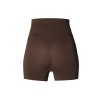 těhotenské legíny krátké tmavě hnědé pohled zezadu