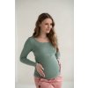 Těhotenské tričko Tummy zelené šalvěj