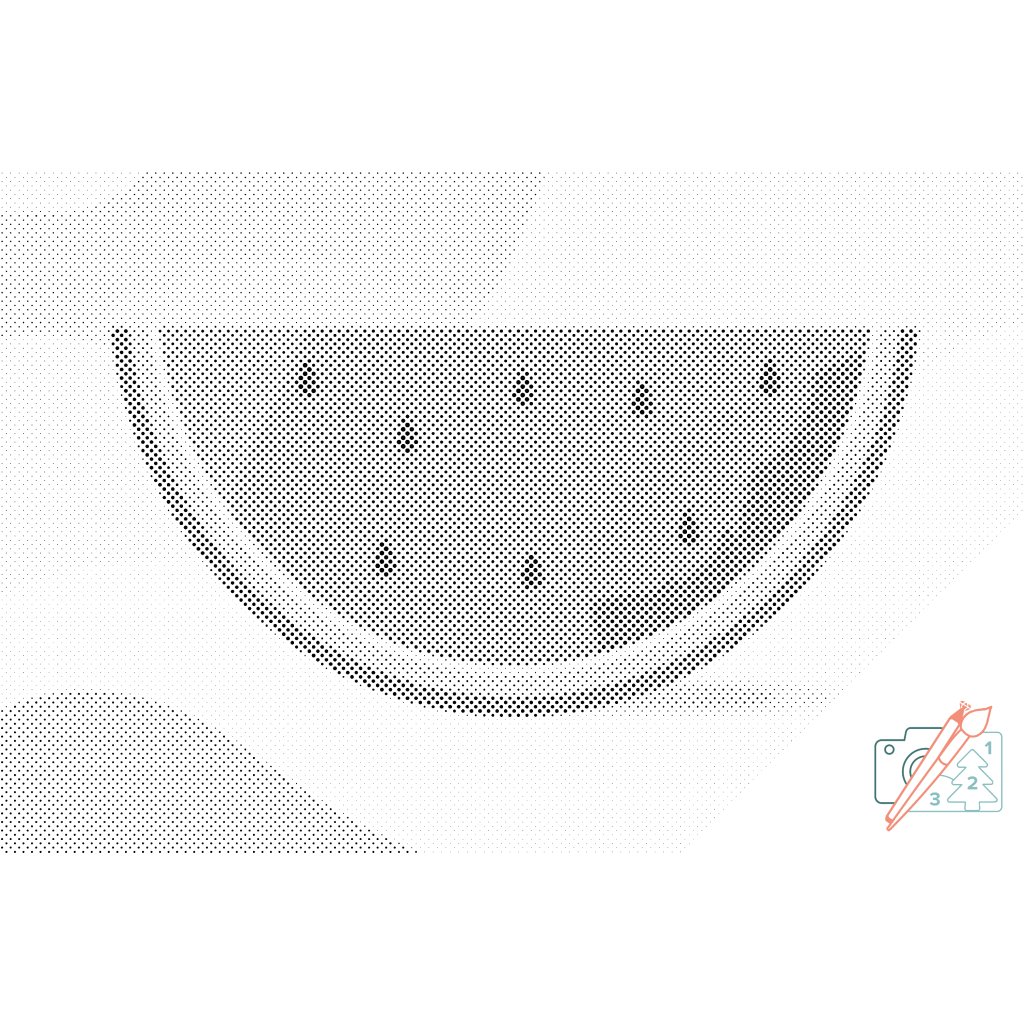 Punktmalerei - Wassermelone