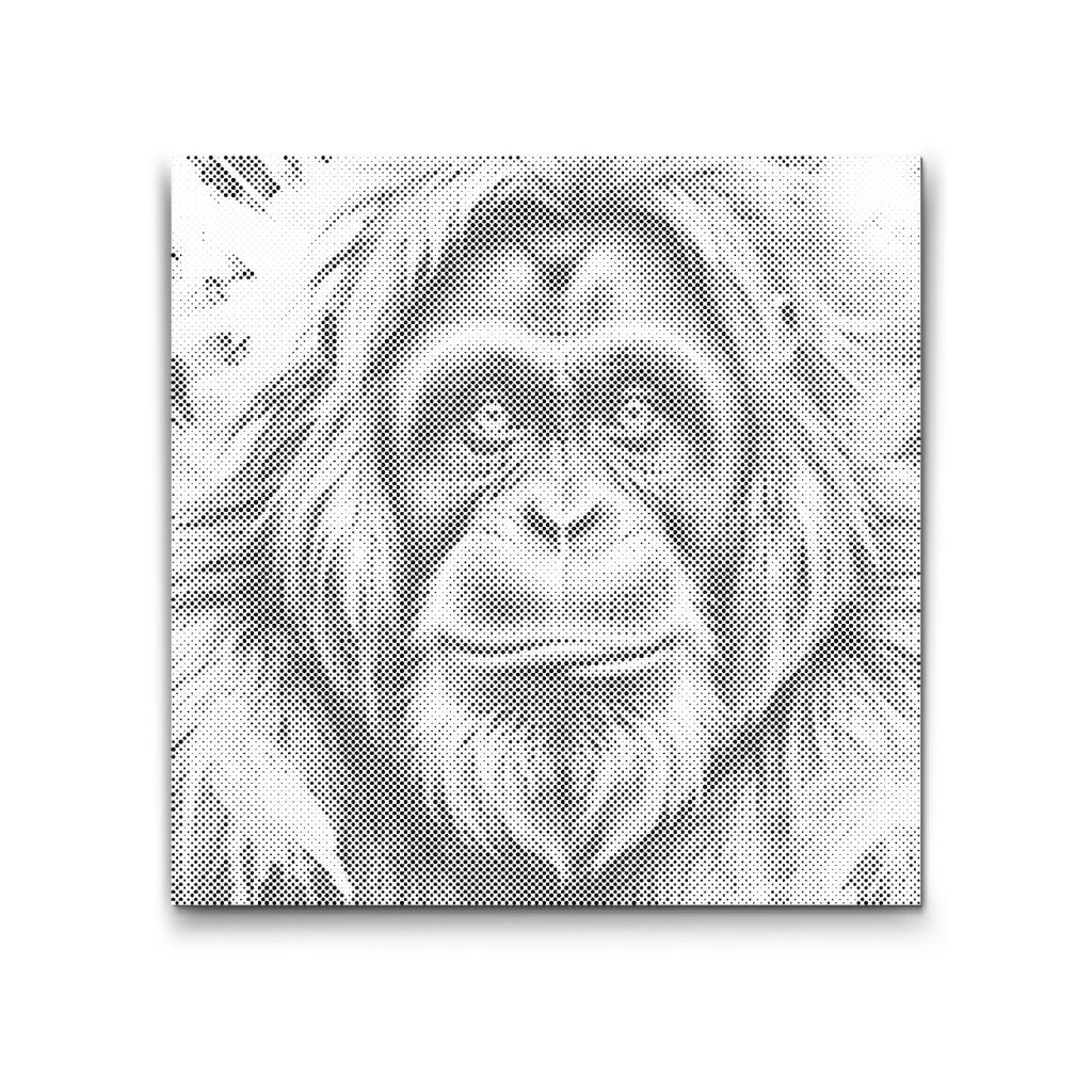 M2_Punktmalerei_-_Orang-Utan_in_Rot-_und_Blautönen