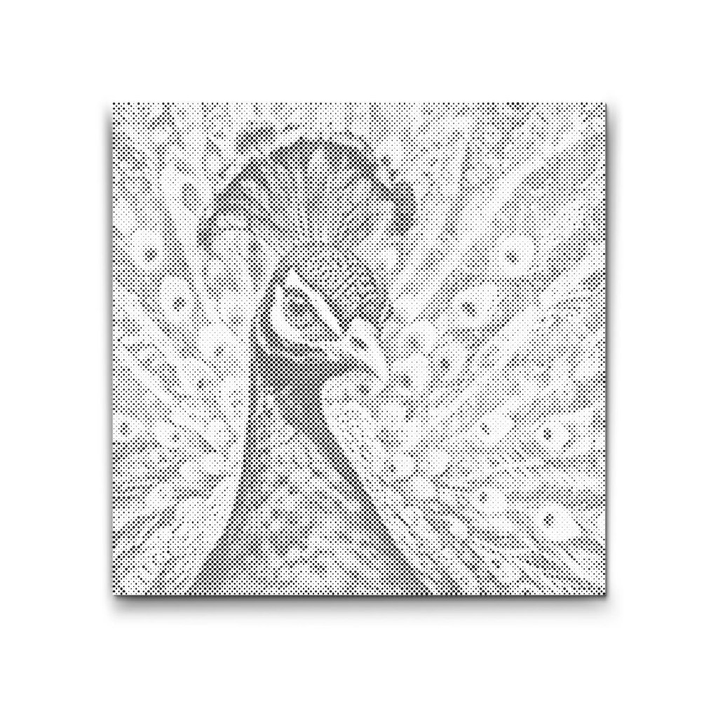 M2_Punktmalerei_-_Pfau_in_Türkis-_und_Orangetönen