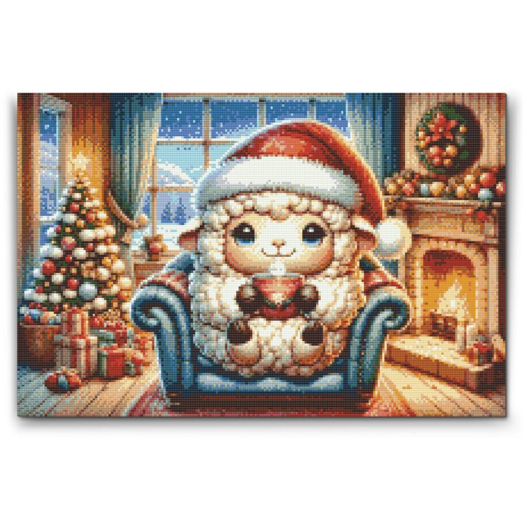 M2_Diamond_painting_-_Weihnachtsschäfchen_und_eine_Tasse_Kaffee