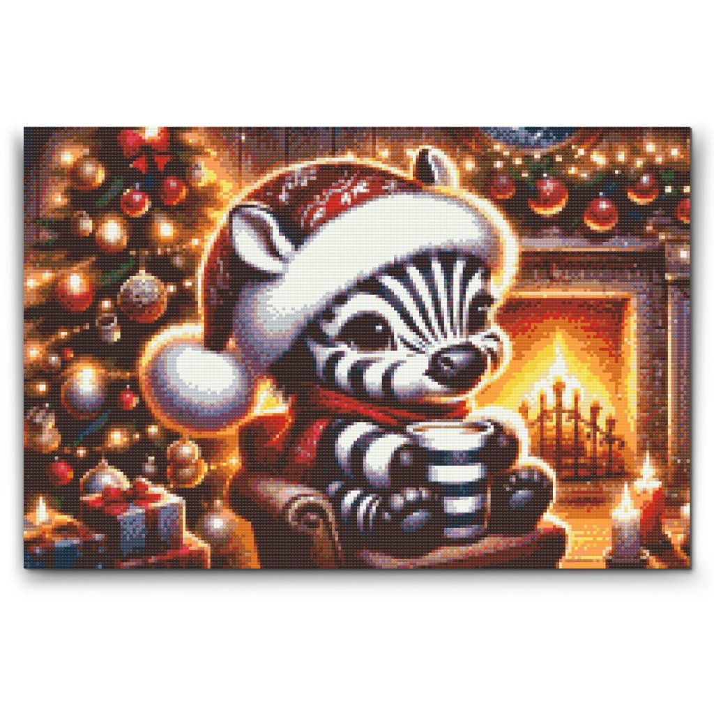 M2_Diamond_painting_-_Weihnachtszebra_und_eine_Tasse_Kaffee