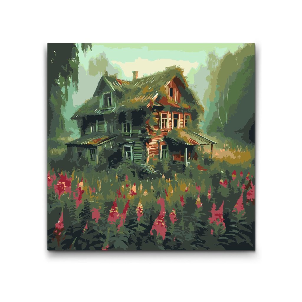 M2_Malen_nach_Zahlen_-_Verlassenes_Haus_im_Wald
