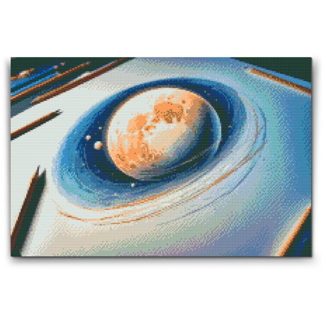 M2_Diamond_painting_-_Planet_auf_Papier_gezeichnet