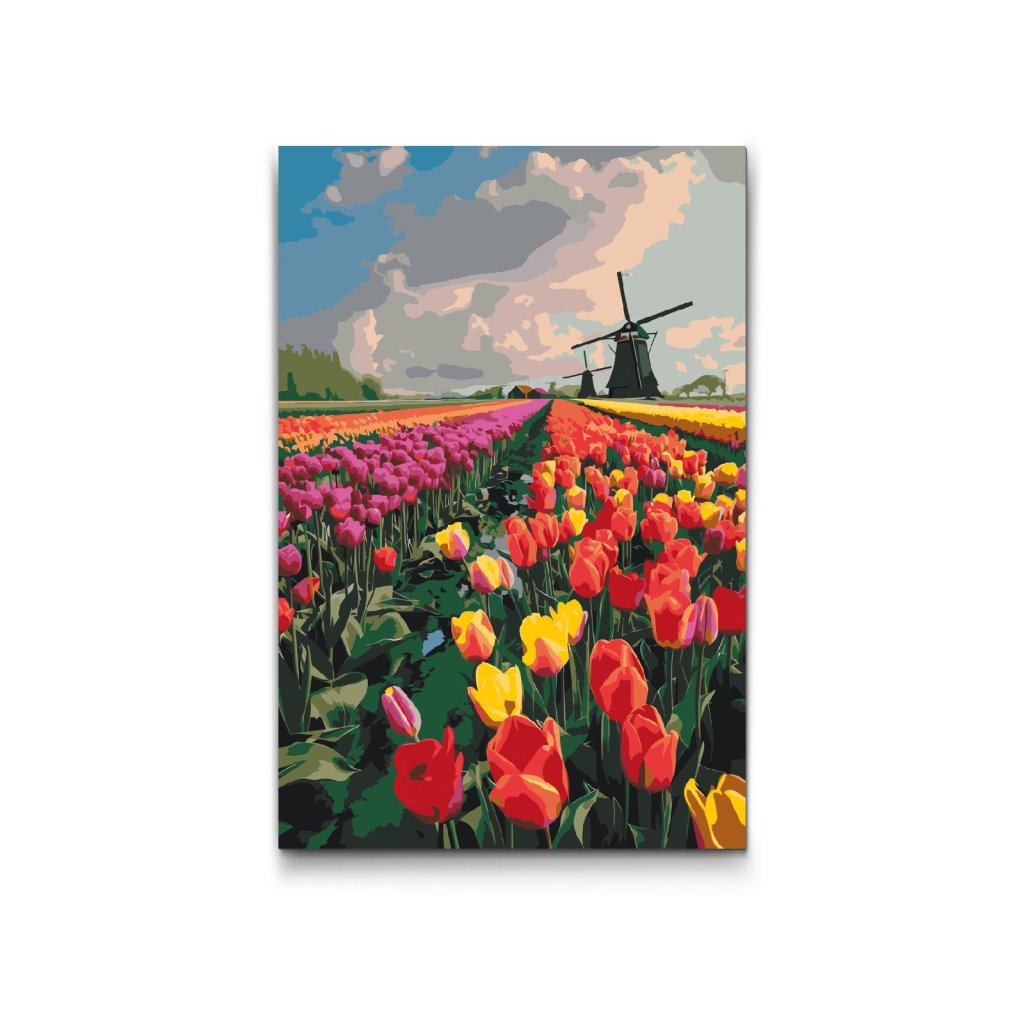 M2_Malen_nach_Zahlen_-_Windmühlen_auf_einem_Tulpenfeld