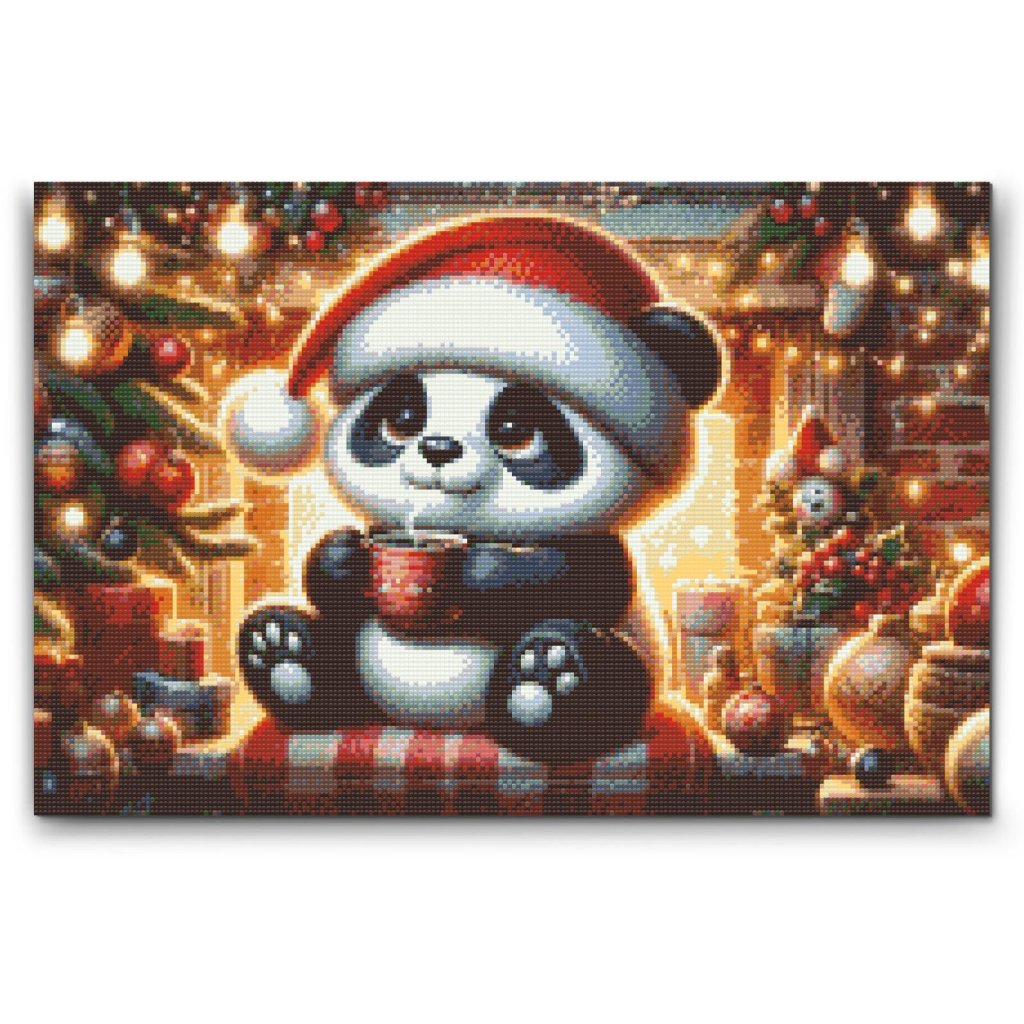 M2_Diamond_painting_-_Weihnachtspanda_und_eine_Tasse_Kaffee