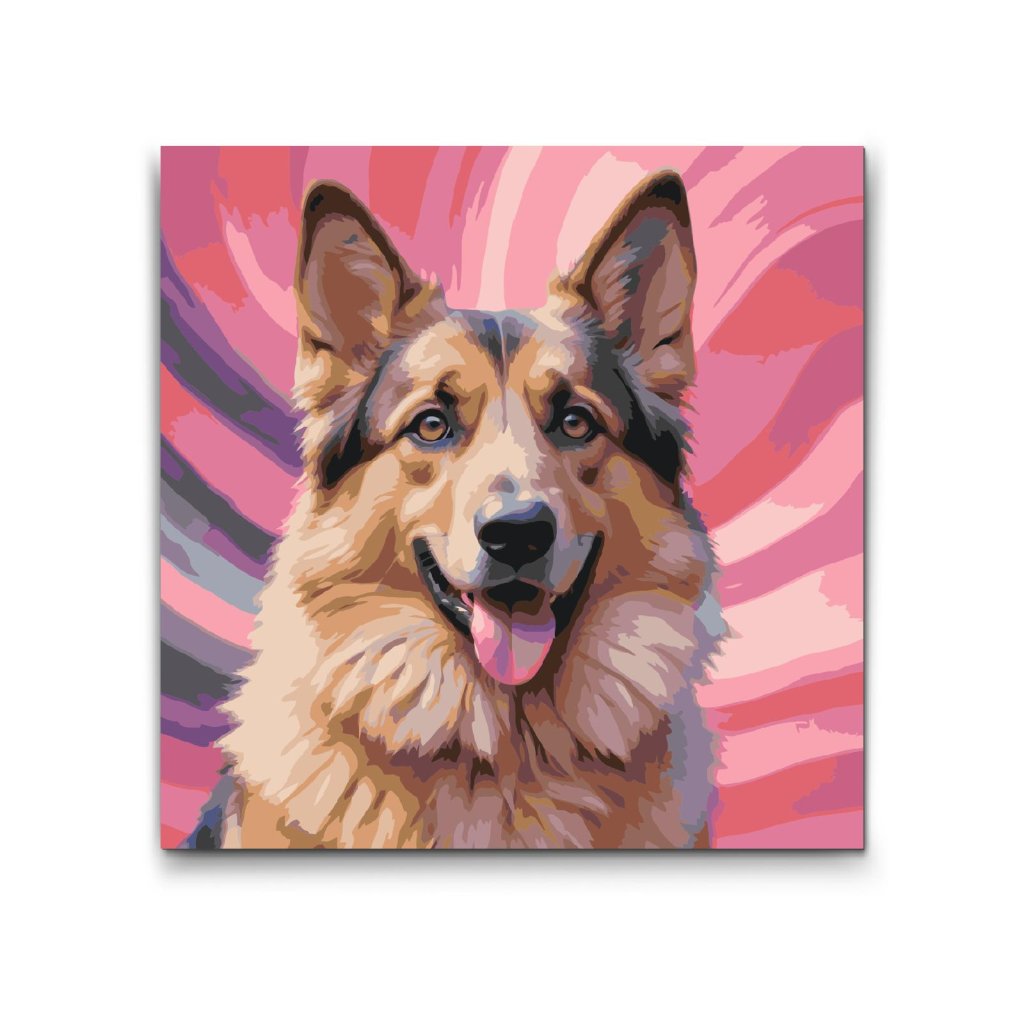 M2_Malen_nach_Zahlen_-_Deutscher_Schäferhund_in_Rosatönen