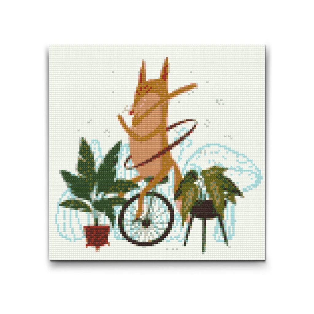 M2_Diamond_painting_-_Illustration_-_Fuchs_auf_Einrad