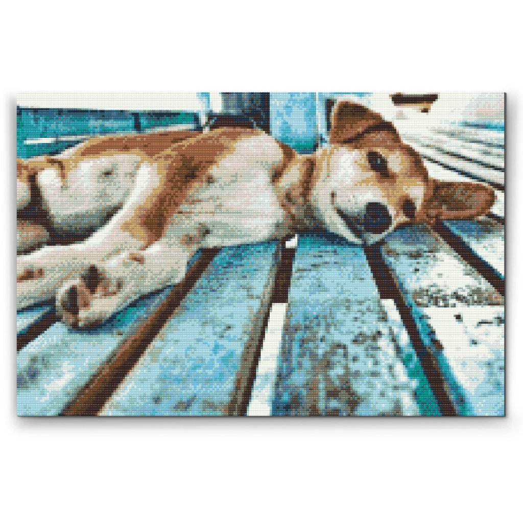 Diamond painting - Fauler Hund