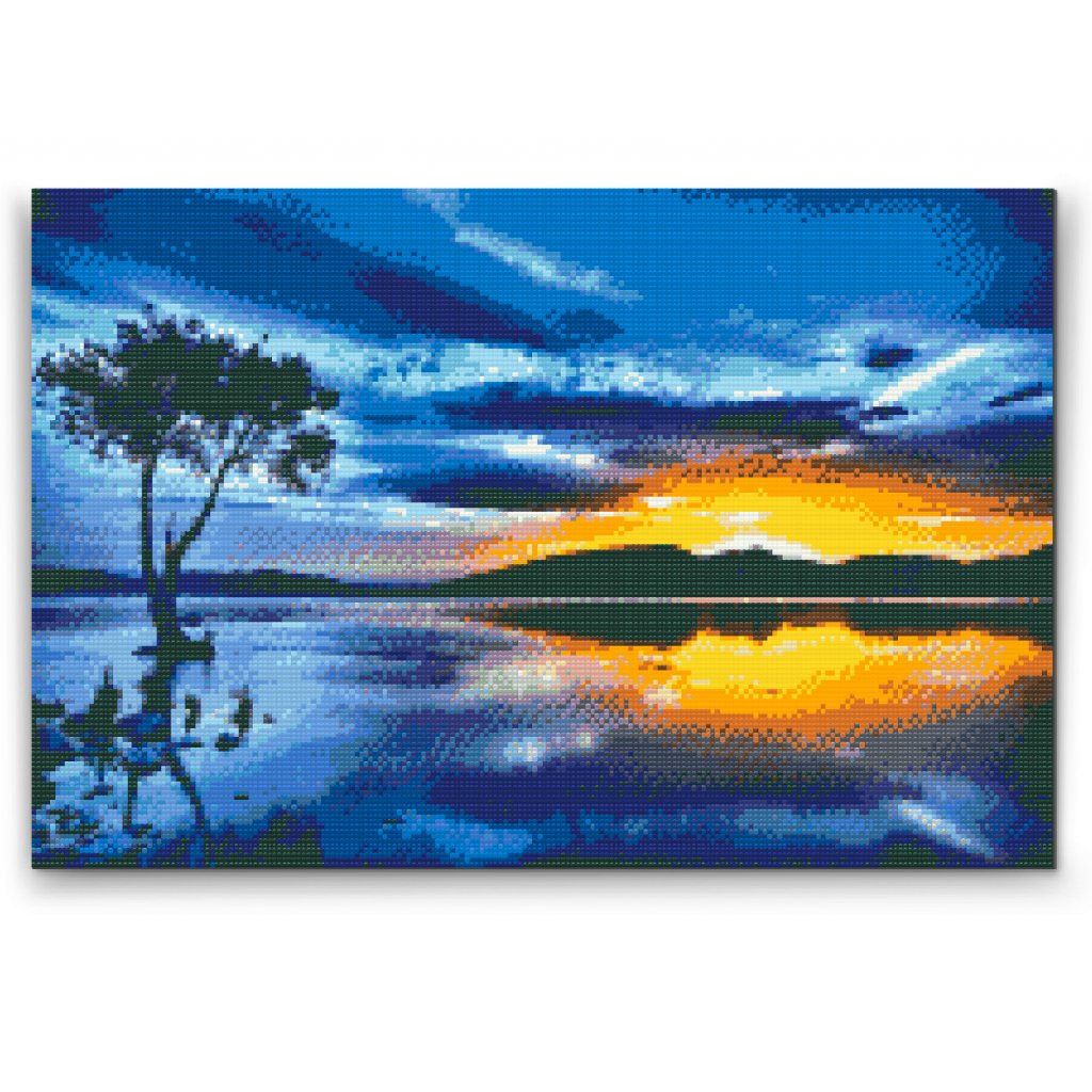 Diamond painting - Dunkler Sonnenuntergang