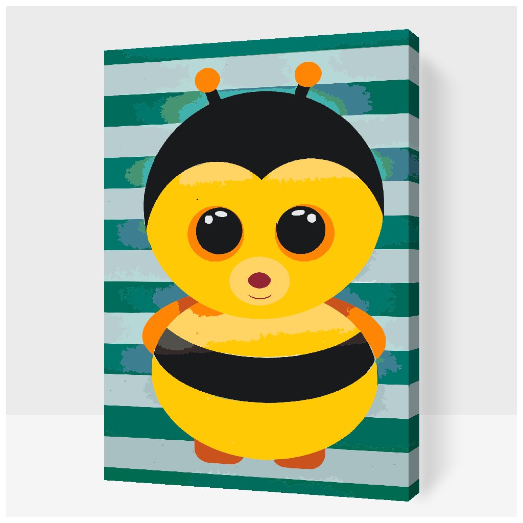 Malen nach Zahlen - Biene von einem Poster